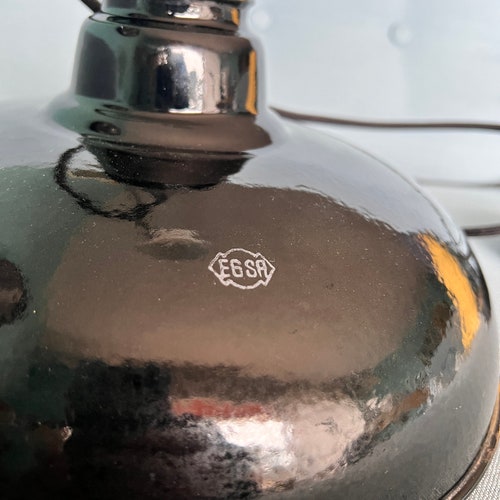 Industrial black ceramic chandelier from the shops 1940s