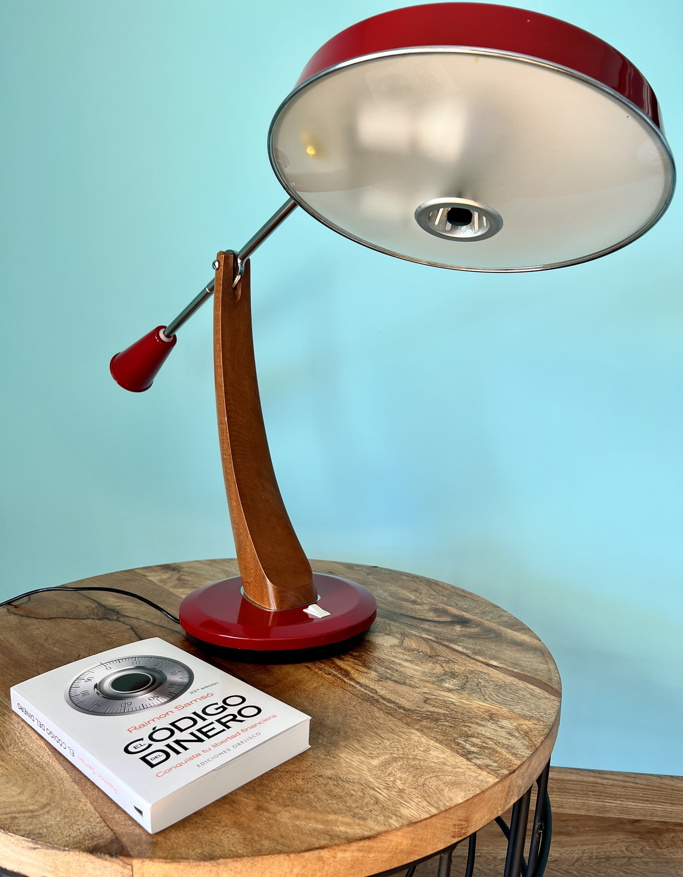 Vintage FASE President Pendulo Red Desk Lamp - 70's Iconic Spanish Vintage FASE President Pendulo Red Desk Lamp - 70's Iconic Spanish