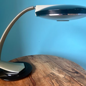 Vintage FASE Boomerang 2000 Model Table Lamp - 70s Retro Decor - Mid Century Desk Light - Original Spanish Design - Swivel Base and Ball