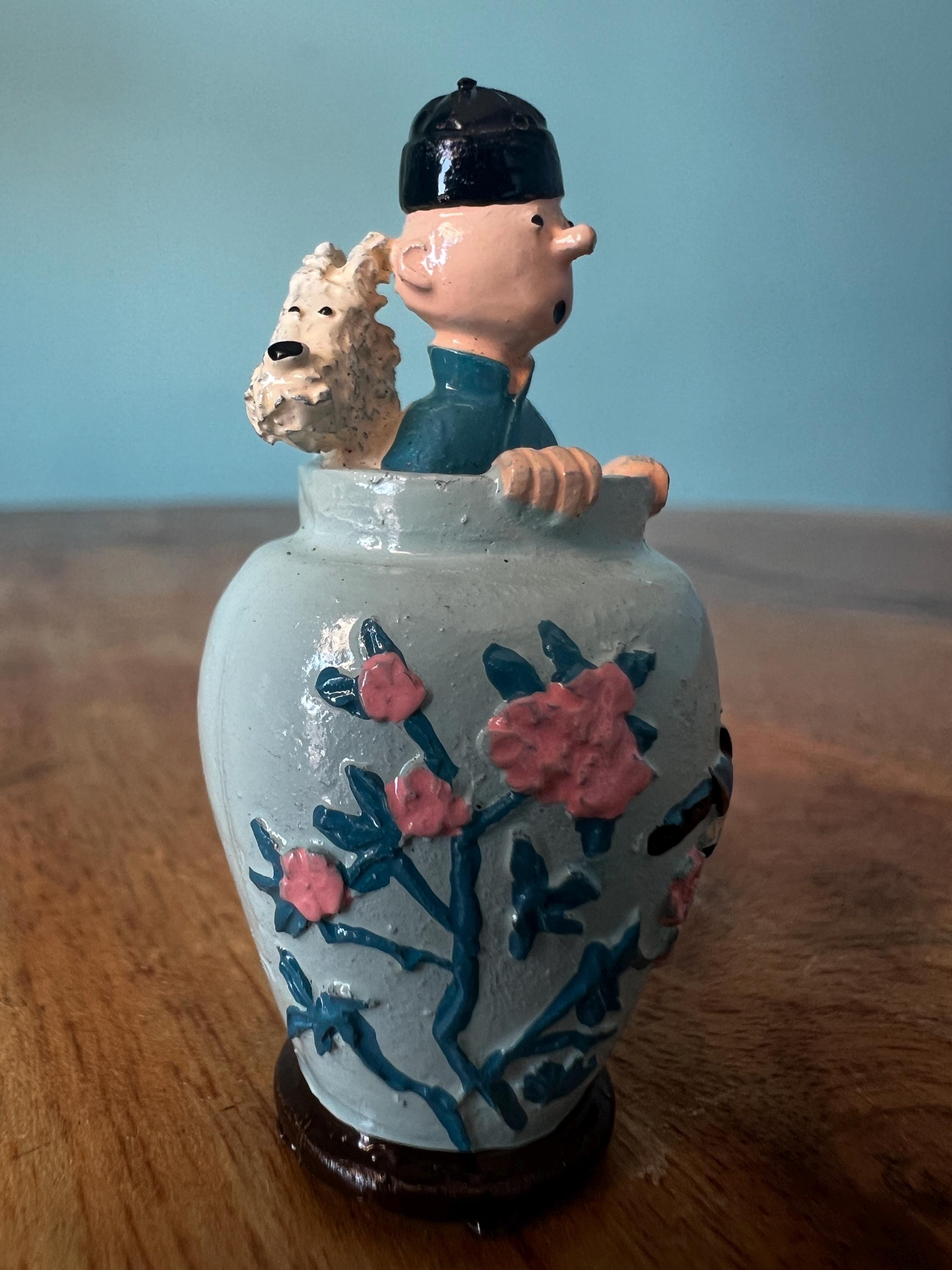 Limited Edition Hand-painted Tintin & Snowy Lead Figure