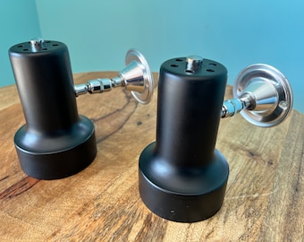 Applique da parete vintage anni '70 in alluminio a forma di ancora con snodi sferici cromati - Arredamento per la casa in stile nautico retrò