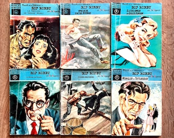 Vintage Spaanse Rip Kirby Comics Set uit 1958-1959 door Alex Raymond - Set van 10 titels, Spaanse editie - Retro Mid-century Collectible