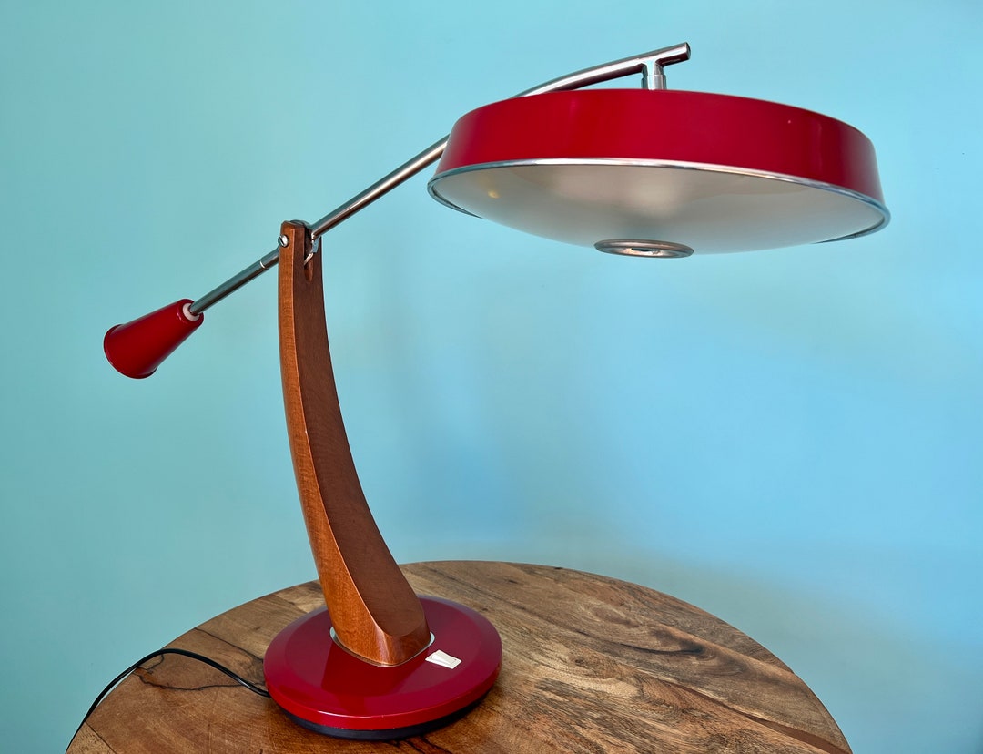 Vintage FASE President Pendulo Red Desk Lamp - 70's Iconic Spanish