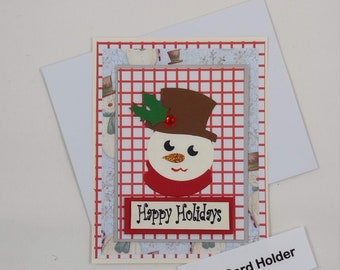 Snowman Card, Gift Card Holder, Christmas Card