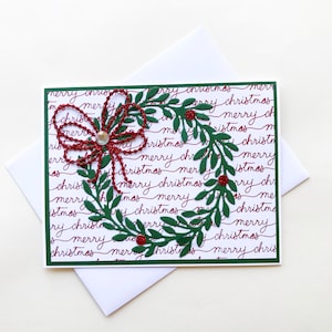 Christmas Card, Wreath Card, Holiday card