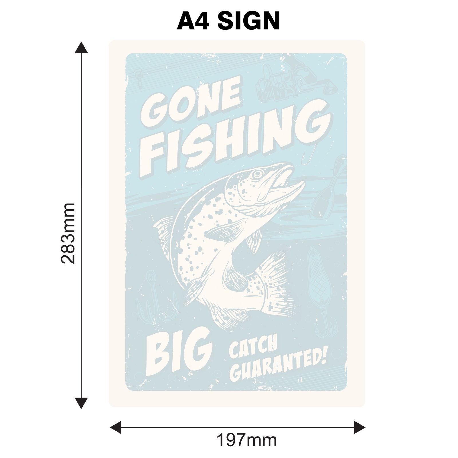 Gone Fishing Funny Fishing Sign, Gift for Angler, Carp Fishing Gift,  Fathers Day Birtthday Christmas Gift for Dad Grandad 