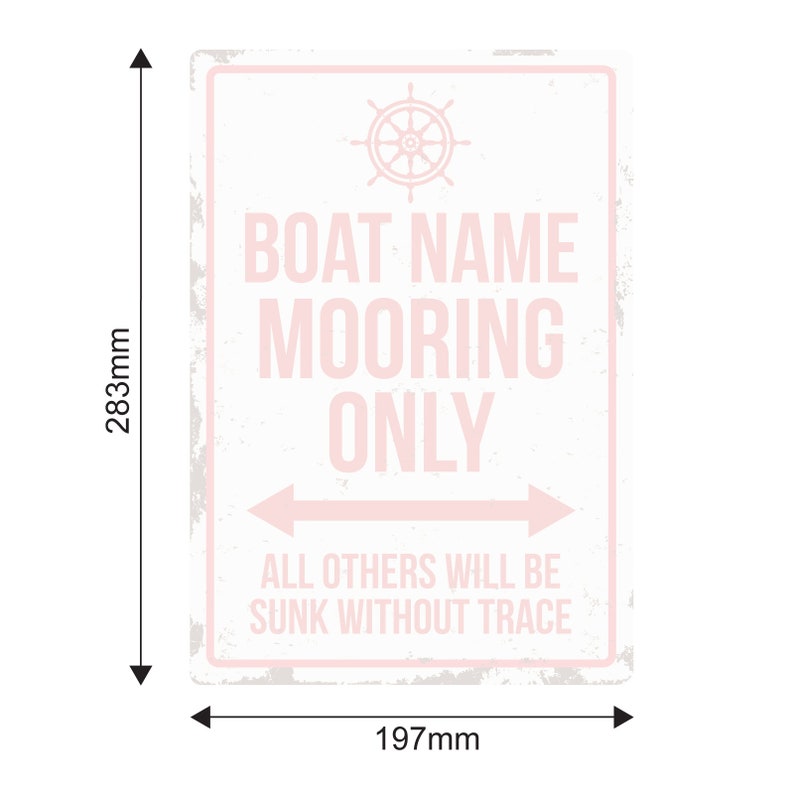 Custom Boat Mooring Sign Funny Personalised Narrowboat Fishing Sailing Boat Gift for Dad, Christmas Gift Fathers Day or Mothers Day Gift image 2