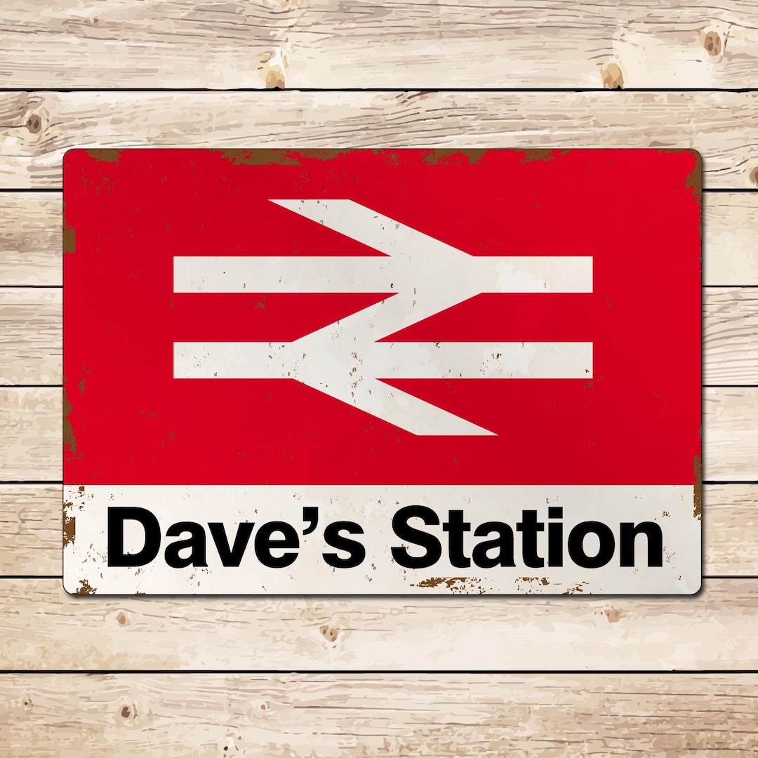 Station Sign Post Personalized Railway Station Sign: Model Railway Train Railwayana - Etsy UK