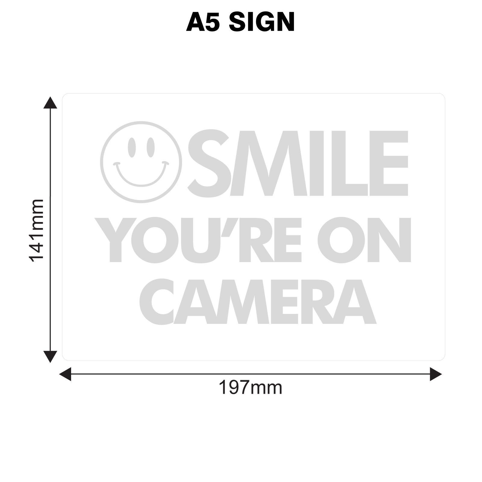 Smile You're on Camera CCTV Metal Sign - Security Waterproof Garage ...