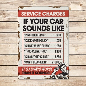If Your Car Sounds Like Funny Garage Sign, Garage Decor, Classic Car Sign, Birthday Fathers Day Christmas Gift for Dad, Gift for Mechanic