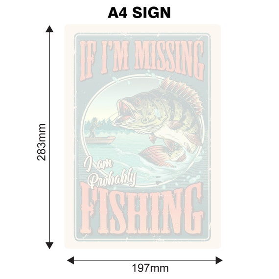 Funny Fishing Sign, Fishing Humor Gift, Fisherman Gift, Dad Fishing Gift,  Fisherman Sign, Procrastinator Gift, Quality Aluminum Ski Signs -   Canada