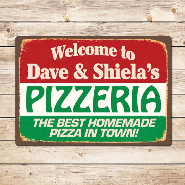 Personalised Pizzeria Kitchen Sign, Pizza Oven Garden Outdoor Kitchen, Fathers Day Birthday Christmas Gift