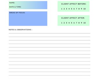 Therapy Progress Note Template | Session Notes | Digital Counseling Documentation | Instant Download | Therapy Templates