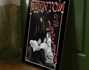 Phantom of the Opera Movie Poster, Vintage Horror Wall Art