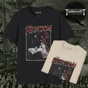 Phantom of the Opera T-Shirt. FREE SHIPPING. Vintage Horror Movie Tee. Classic Universal Monsters Film. Unique Gift for Movie Poster Fans.