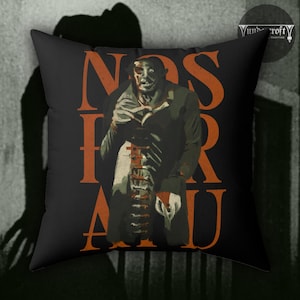 Nosferatu Pillow. FREE SHIPPING. Vintage Classic Horror Movie. Count Orlok Decorative Gothic Home Decor. Halloween Throw. Unique Gift Idea