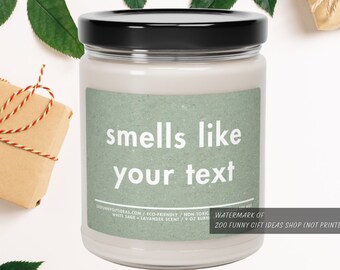 Personalized Candle, Custom Text Candle, Custom Text Gift, Soy Candle, Anniversary Gift, DIY Custom Message Gifts, Funny Candle, Funny Gift