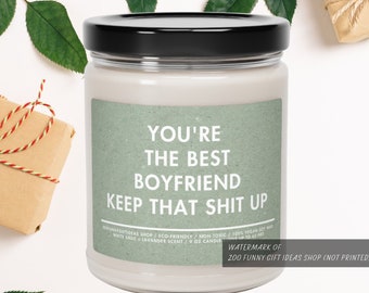 Boyfriend Candle, Funny Candle for Him, Unique Valentines Gift for Him Meaningful, Naughty, Sexy Gifts for Him, Sarcastic, Romantic Love