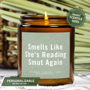 Smut Reader Gift, Funny Personalized Book Lover Candle