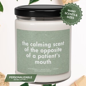 Personalized Dentist Gift Candle: Calming Scents, Eco-Friendly