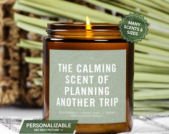 Travel Gifts For Women, Funny Personalized World Travelers Candle, Cruise Lover Present,  World Traveler Accessories Gift, Family Trip Gift