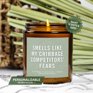Funny Cribbage Candle Smells Like My Cribbage Competitors Fears Gift For Cribbage Player Gifts Cribbage Game Gift Tournament Cribbage Gifts