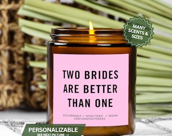 Lesbian Wedding Gift, Lesbian Engagement Decor, W|W Bachelorette Present Two Brides