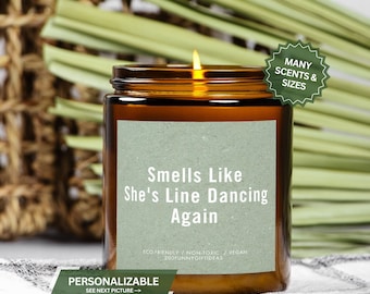 Line Dancing Gift, Personalized Candle for Her Country Music Lover
