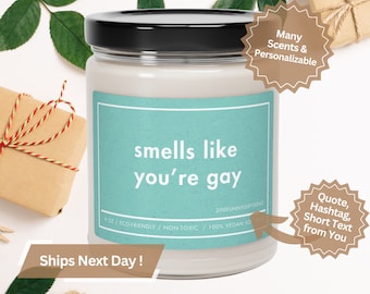 Funny LGBT Gift, Gay Best Friend Gift, Boyfriend Gift, Pride Gift, Gay Gift Queer, Her Gay Girlfriend Gift, Subtle Pride, Say Gay Candle