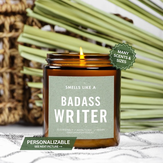 Gifts For Writers, Funny Published Authors Candle, Writers Block Accessories