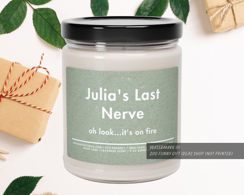 Last Nerve Candle, Funny Candle, Personalized Candle Gift, Custom Name Candle, BFF Gift, Gift for Her, Funny Gift, Last Nerve Gift, Mom Gift