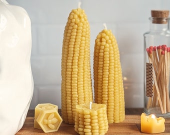 Corn Candle Pure Beeswax From Tennessee Beekeepers - Corny Gift