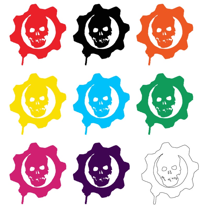 Gears of War COG Tag Vinyl Decal Etsy