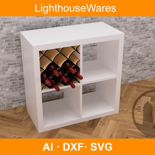 Kallax Wine Rack Laser Cut File Kallax Ikea Shelf Organizer Etsy UK