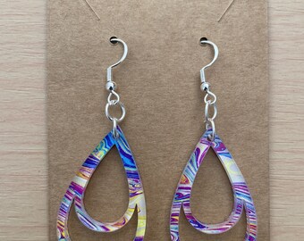 Dangle Earrings, Acrylic Earrings, Laser Cut Earrings, Handmade Earrings, Handmade Jewelry, Handmade Earrings for Women, Earrings Set