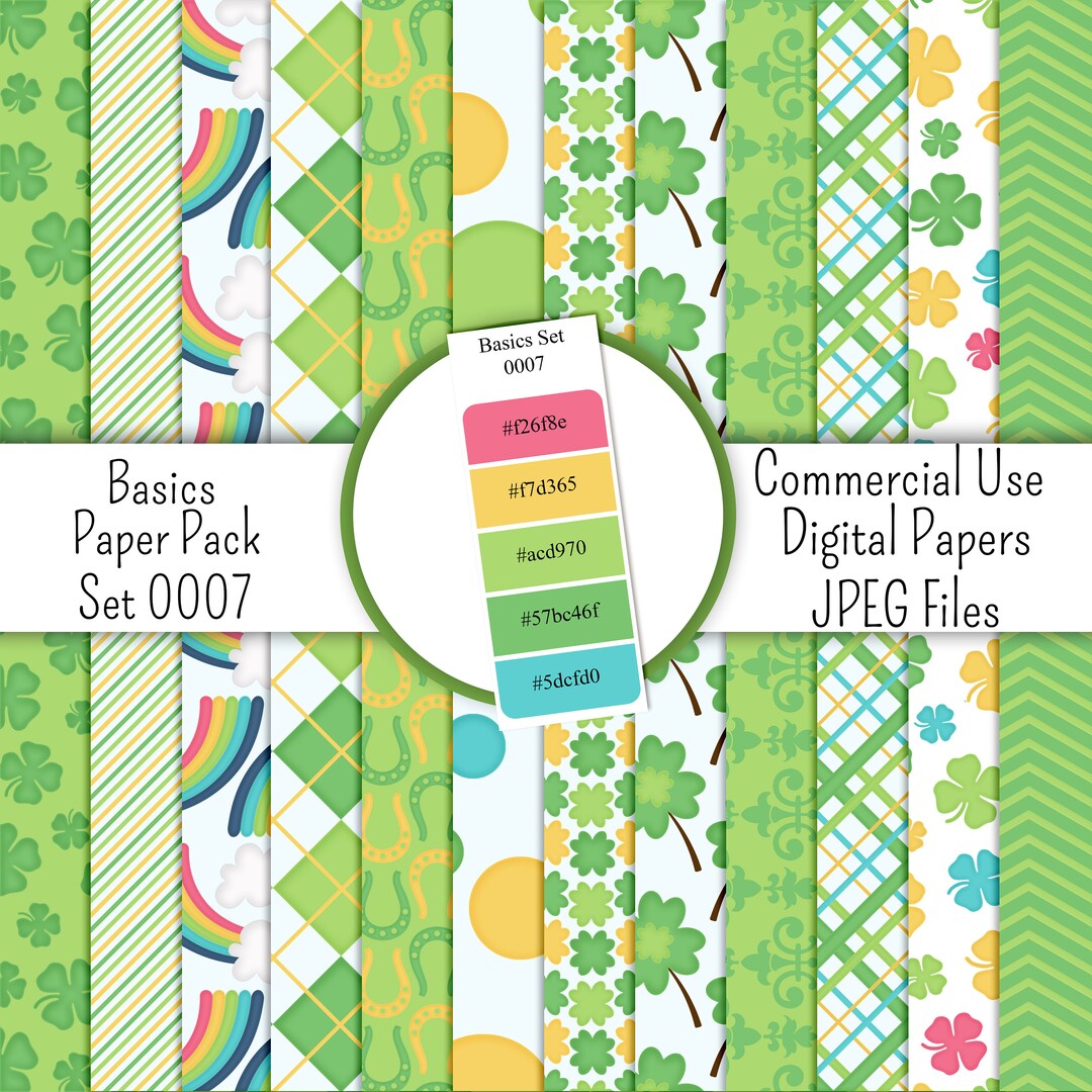 Basics Paper Pack Set 0007-digital Scrapbook Paper-nsdesigns, Designer ...
