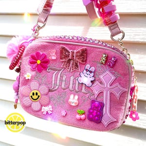 Juicy Couture Y2K Junk Bag: Customized Trinket Purse with Charms