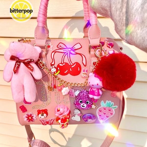 Juicy Couture Y2K Junk Bag: Pink Coquette Trinket Purse with Charms