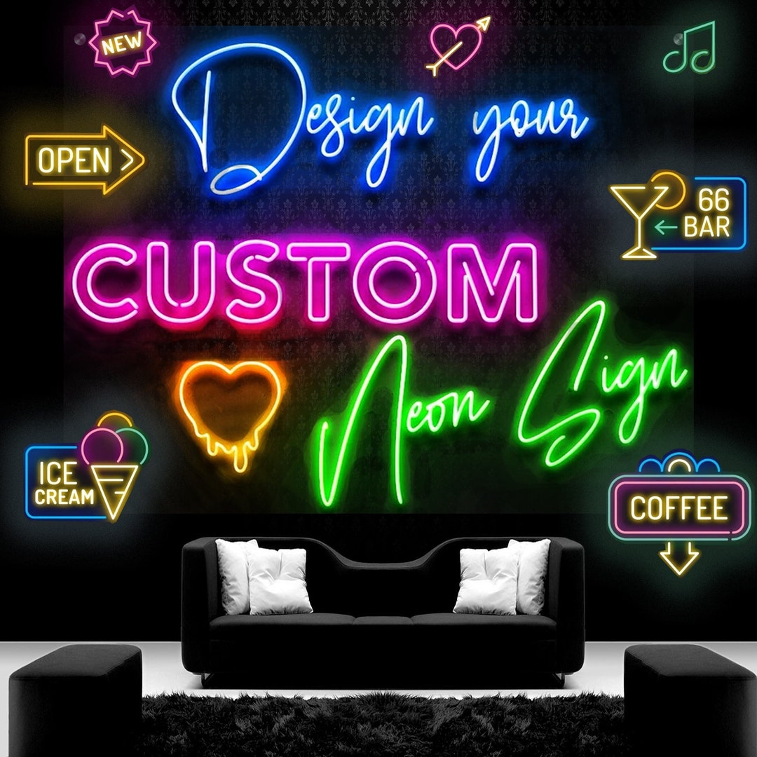 Custom Neon Sign Personalized Neon Sign Gift Neon Light Celebration