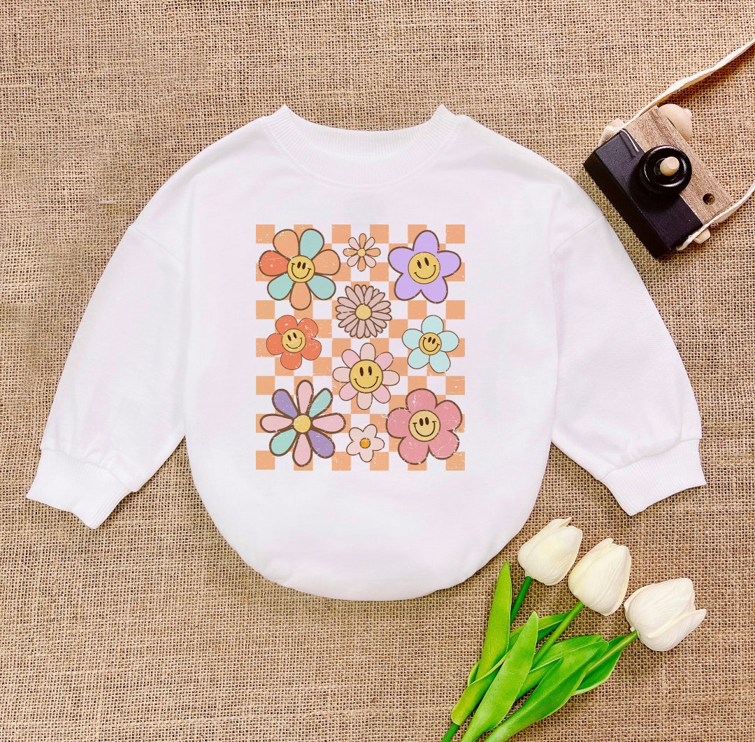 Babyhug 100% Cotton Full Sleeves Romper Smiley Print - Multicolour main image 1