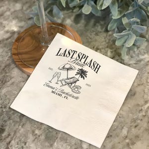Custom Bachelorette Party Napkins: Coastal Beach Design