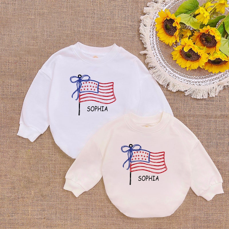 Applique Romper - Flag
