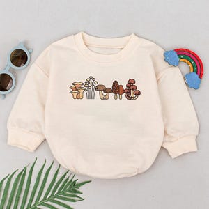 Handmade Mushroom Baby Romper: Boho Cottagecore Clothes