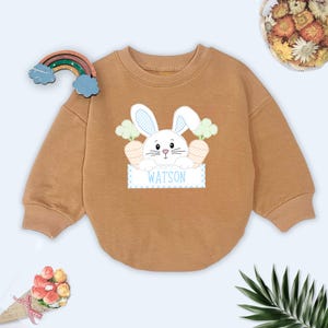 Personalized Easter Name Romper Sweatshirt, My First Easter Day Romper, First Easter Baby Clothes, Toddler Easter Bodysuit, Newborn Gift