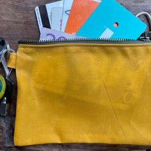 Gewachste Canvas Tasche, mit Reißverschluss Messing , Mehrzweck-Make-up Kosmetik Canvas Beutel, Organisieren der Lagerung