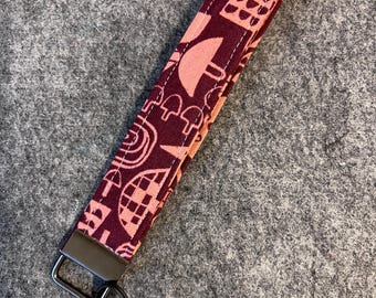 Handmade Cotton Fabric Key Fob | Wristlet Keychain | Stylish & Practical Gift