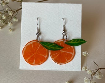 Handmade Orange Earrings