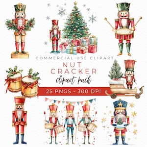 Nutcracker Clipart, Nutcracker PNG, Holiday Clipart, Christmas Nutcracker Art, Festive Toy Soldier Illustration, Instant Download
