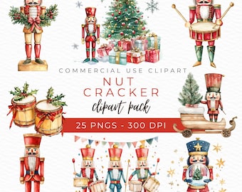 Nussknacker Clipart, Nussknacker PNG, Urlaub Clipart, Weihnachten Nussknacker Kunst, festliche Spielzeugsoldat Illustration, Sofort Download