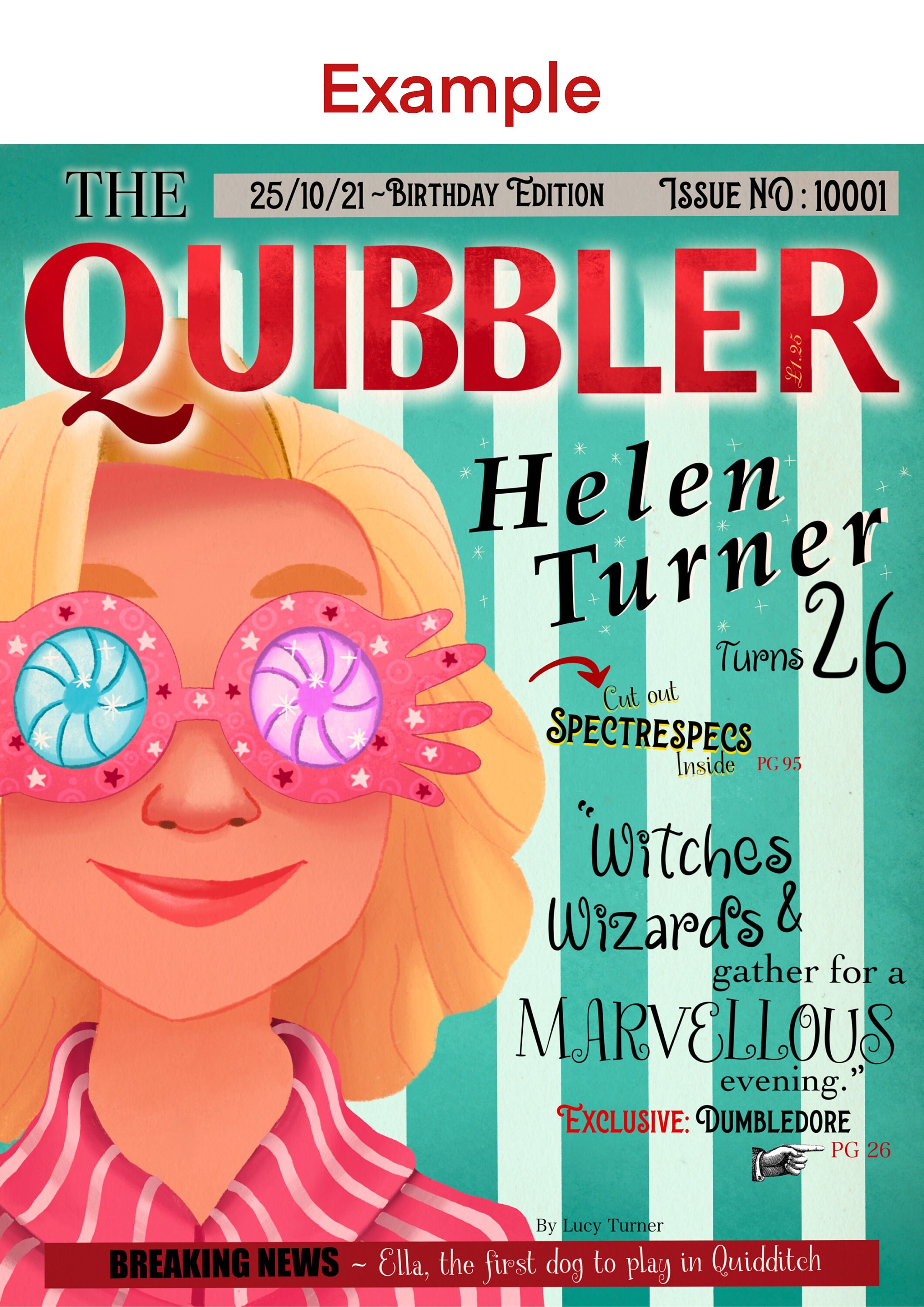 The Quibbler Magazine Cover personalised - Etsy